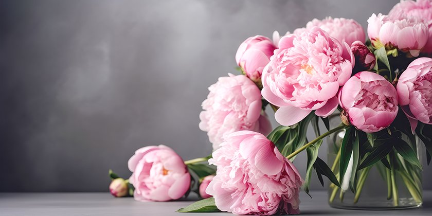 Peonies in vase